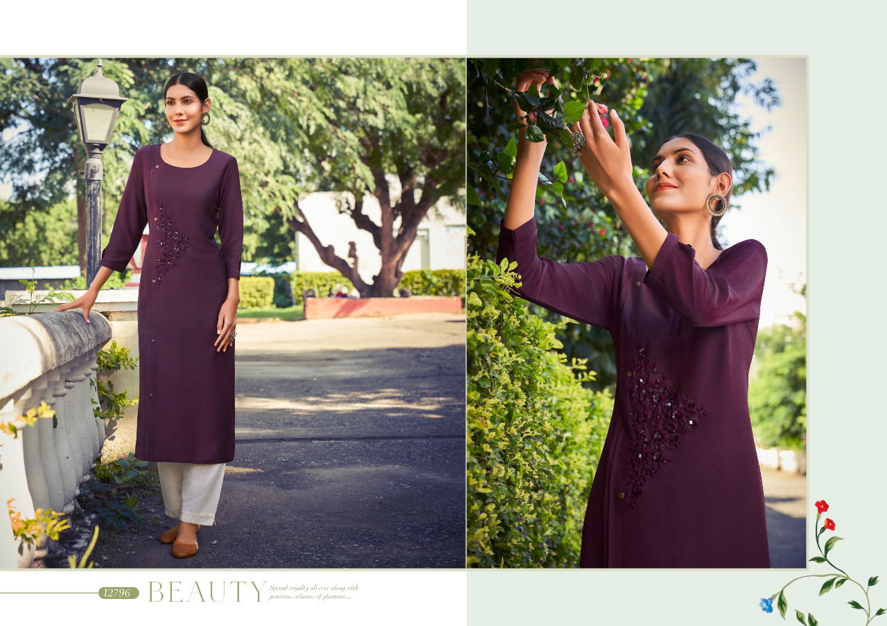 Kalaroop Octavia 10 Fancy Hand Work Designer Kurti Collection